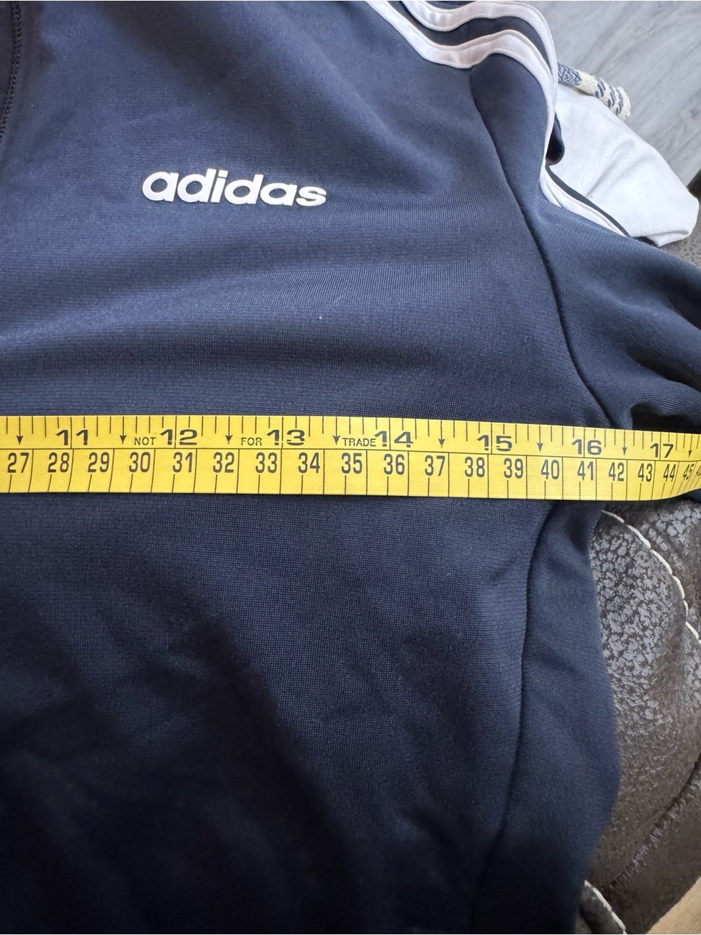adidas dark blue Zip-Up track jacket with Subtle Logo - Picture 8 of 11